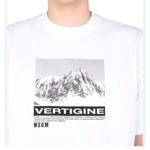 NWT‎ MSGM T Shirt Made In Italy White Size XL Cotton